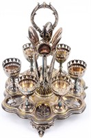 19th Century Silver Plate Egg Caddy