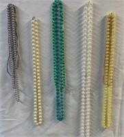 Large Lot of Bright Colored Beaded Necklaces
