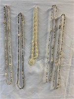 Lot of 5 Beaded Sea Shell Necklaces