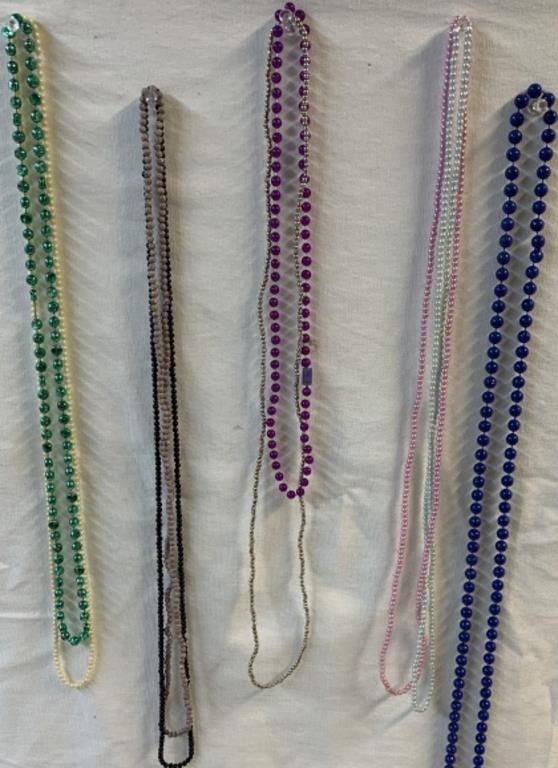 Lot of Colorful Seed Beaded Necklaces