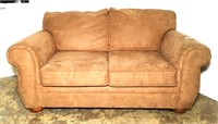 Haverty's Brown Microfiber Loveseat