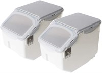 2-Pack Large Rice Storage Containers  10 Liter