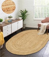ALL NATURAL SOFT JUTE BRAIDED HAND-WOVEN RUG