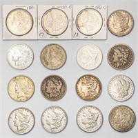 1881-1925 (Set 16) Morgan & Peace Dollars