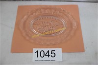 USA 1976 Bicentennial Clear Glass Bread Plate