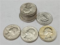 12- 1964 D Washington Silver Quarters
