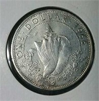 1966 Bahamas silver dollar
