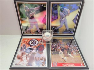 (4) Sports Pictures with Baseball