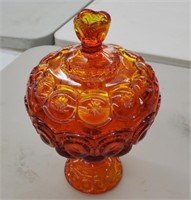 Beautiful Amberina compote approx 10 inches tall