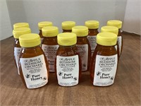 Twelve 8 Ounce Bottles of Honey