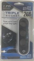 LED 12V Triple Socket Adapter for Flex Strip