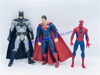 Batman, Superman & Spider-Man Figurines