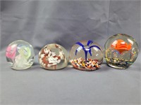 4 Floral Paperweights