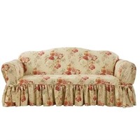 $160  Waverly Ballad Bouquet Sofa Slipcover Blush