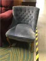 Old Wood Upholstered Chair