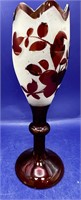 Vintage Flash Ruby Glass Vase