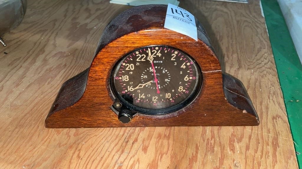 Vintage - military clock - 8 day civil date