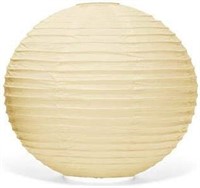 Round Paper Lantern, 16", Ivory Yellow