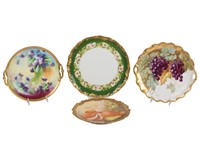 Hand Painted Limoges Chargers - Four