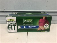 New Depends Size L