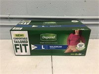 New Depends Size L