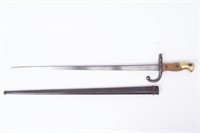 Vintage 1878 French Gras Bayonet W/  Scabbard