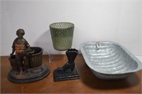 Vintage Planter,Metal Boot Decor & More