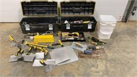 Mudding Tools, Scrappers, Tool Box, Paint Supplies