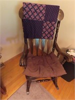 Vintage wood rocking chair.
