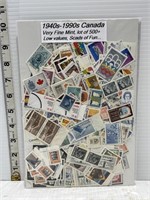 1940s-90s Canada stamps