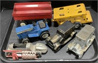 Ford Toy Tractor, Brass Coin Banks, Tin