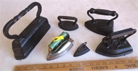 Various sad irons & 1 electric iron