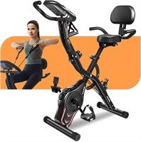 Folding Exercise Bike, 5-in-1 Foldable Stationary