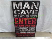 Man Cave Rules Wall Plaque