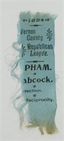 1894 Vernon County Republican League Ribbon