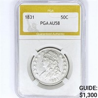 1831 Capped Bust Half Dollar PGA AU58