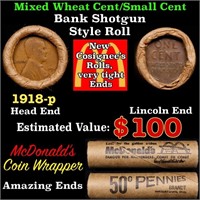 Lincoln Wheat Cent 1c Mixed Roll Orig Brandt McDon