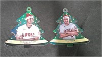 MIKE TROUT & SHAHEI OHTAI CHRISTMAS ORNAMENT CARDS