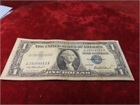 1957- $1 Silver certificate US banknote.