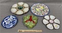 Oyster Plates Lot of 5