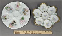 2 Oyster Plates Limoges, Nippon
