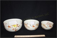 Jewel Tea Nest of Bowls (Large One Has Chip)
