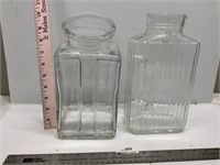 Vintage Glass Jars Fruit Juice Etc