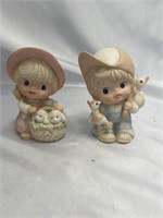 VINTAGE LITTLE BOY AND GIRL FIGURINES 5 INCHES