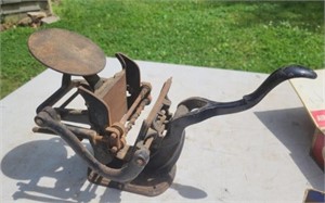 1890s  Miniature cast-iron printing press with