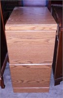 Wooden 2 drawer filing cabinet, 15" x 24" x 30"