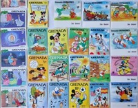 Lot of 80s Foreign Disney Stamps 1988 Olympics