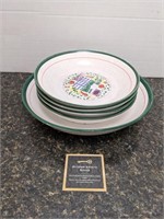 Painted Ceramic Pasta/Spaghetti Bowl Set