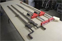 (4) Woodworking Clamps, (2) 57" & (2) 53"