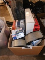 BOX OF MISC. FILTERS & AUTO PARTS